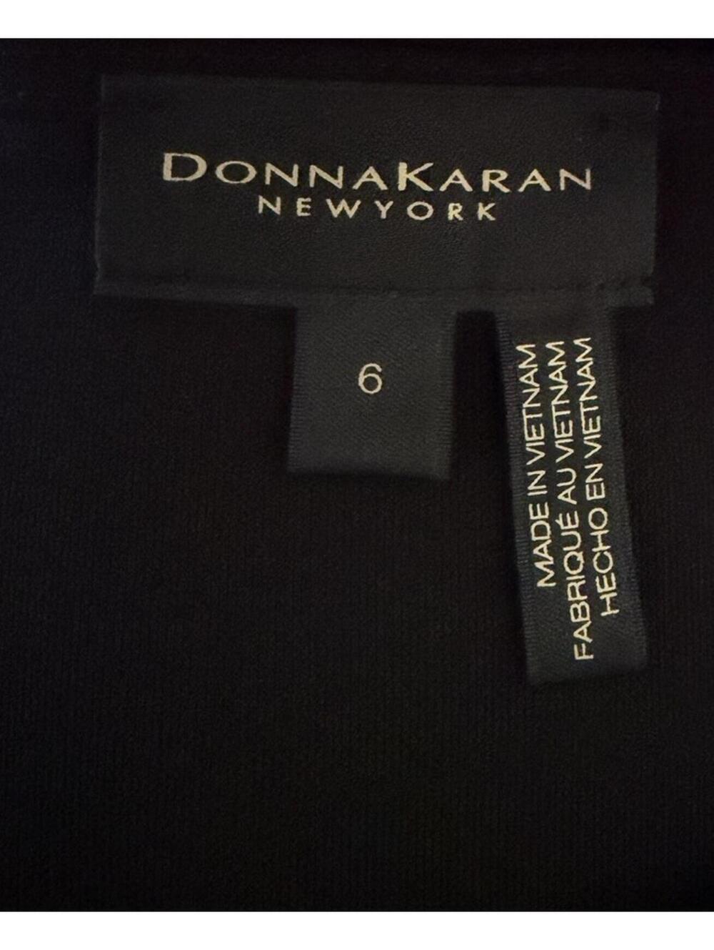 New Donna Karan New York Twist Detail Knit Midi Dress In Black Sz 6 - Picture 10 of 12
